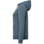 Tentree Organic Cotton Full Zip Hoodie for Women Embroidery - ten Vintage Blue - Left Side