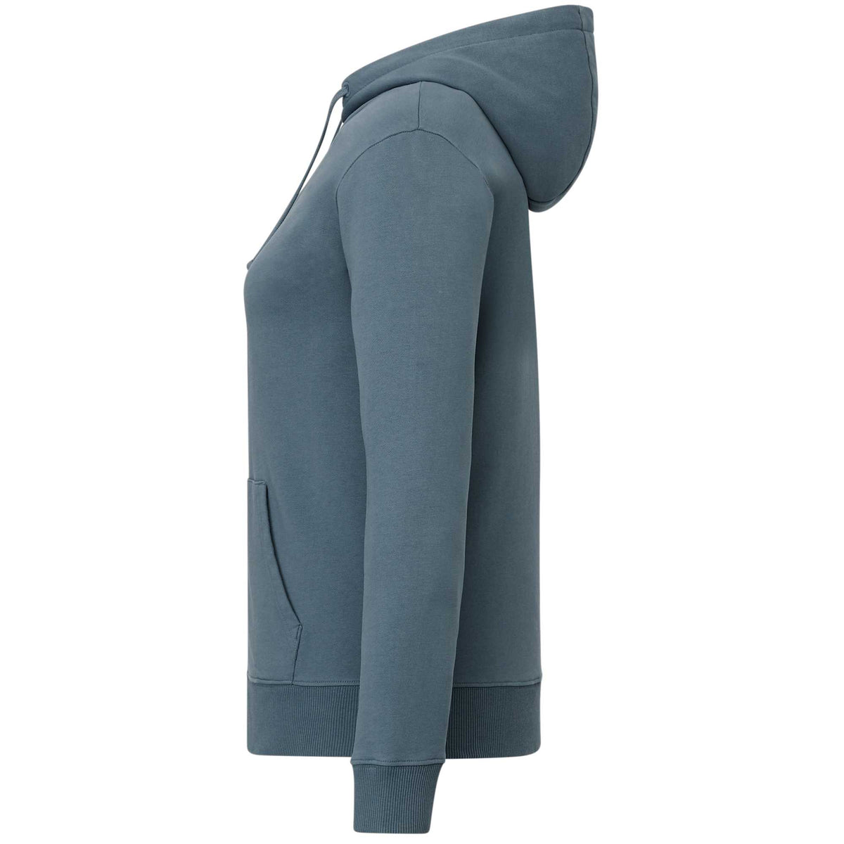 Tentree Organic Cotton Full Zip Hoodie for Women Embroidery - ten Vintage Blue - Left Side
