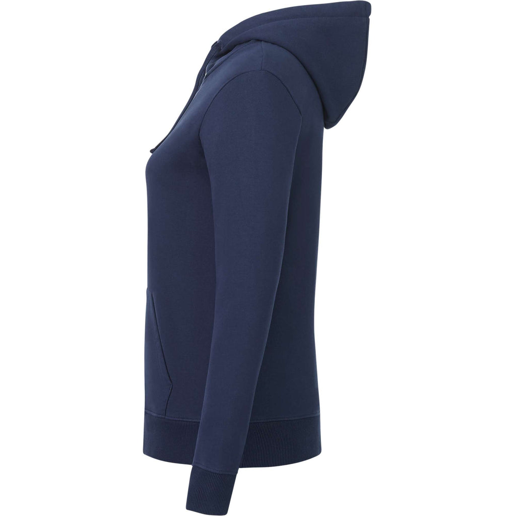 Tentree Organic Cotton Full Zip Hoodie for Women Transfer - ten Dress Blue - Left Side