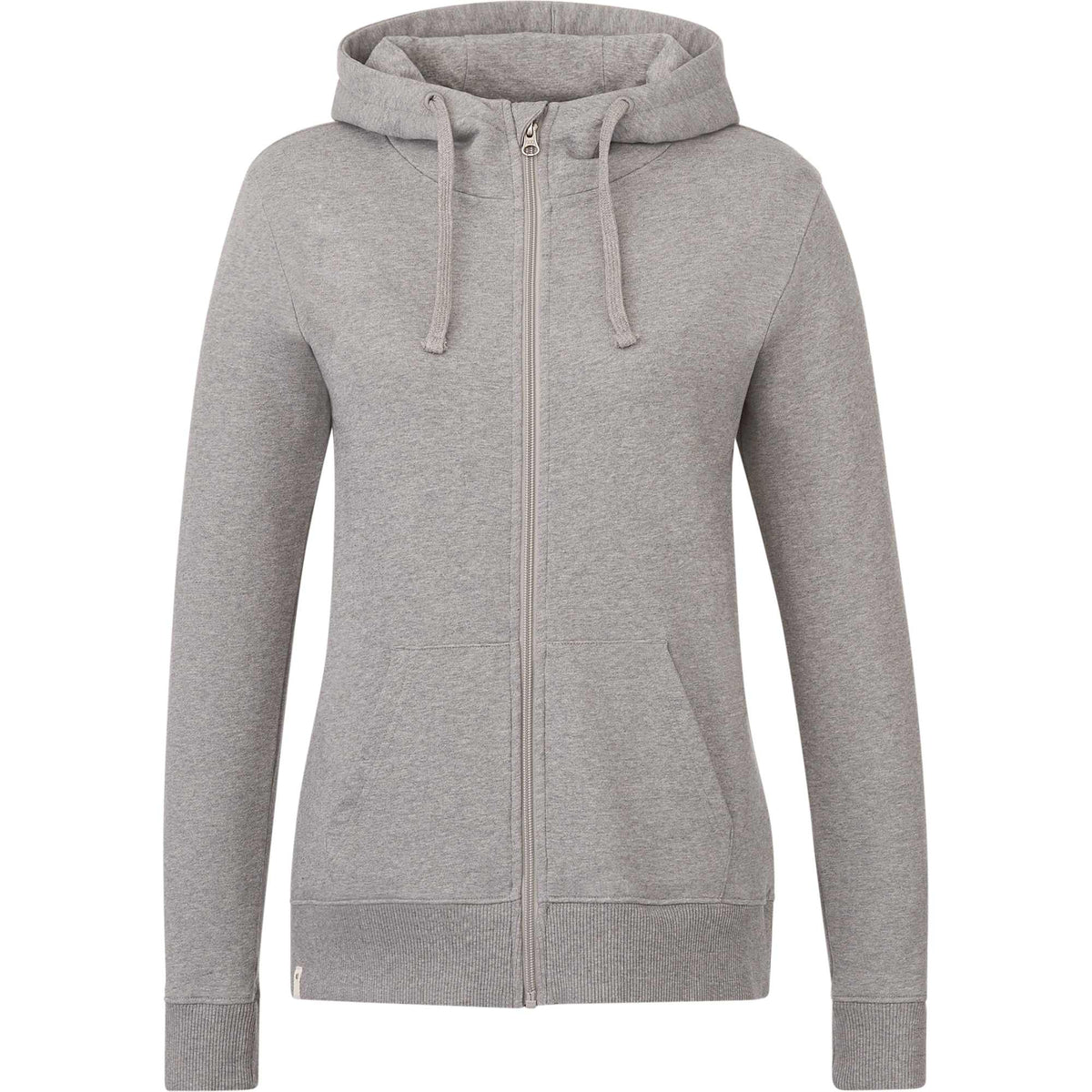 Tentree Organic Cotton Full Zip Hoodie for Women Transfer - ten Heather Grey - Front