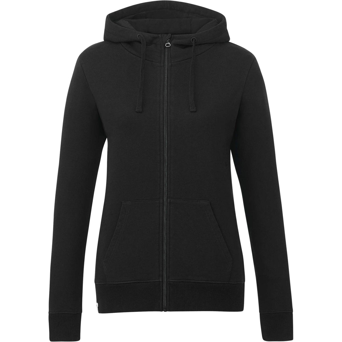 Tentree Organic Cotton Full Zip Hoodie for Women Transfer - ten Meteorite Black - Front
