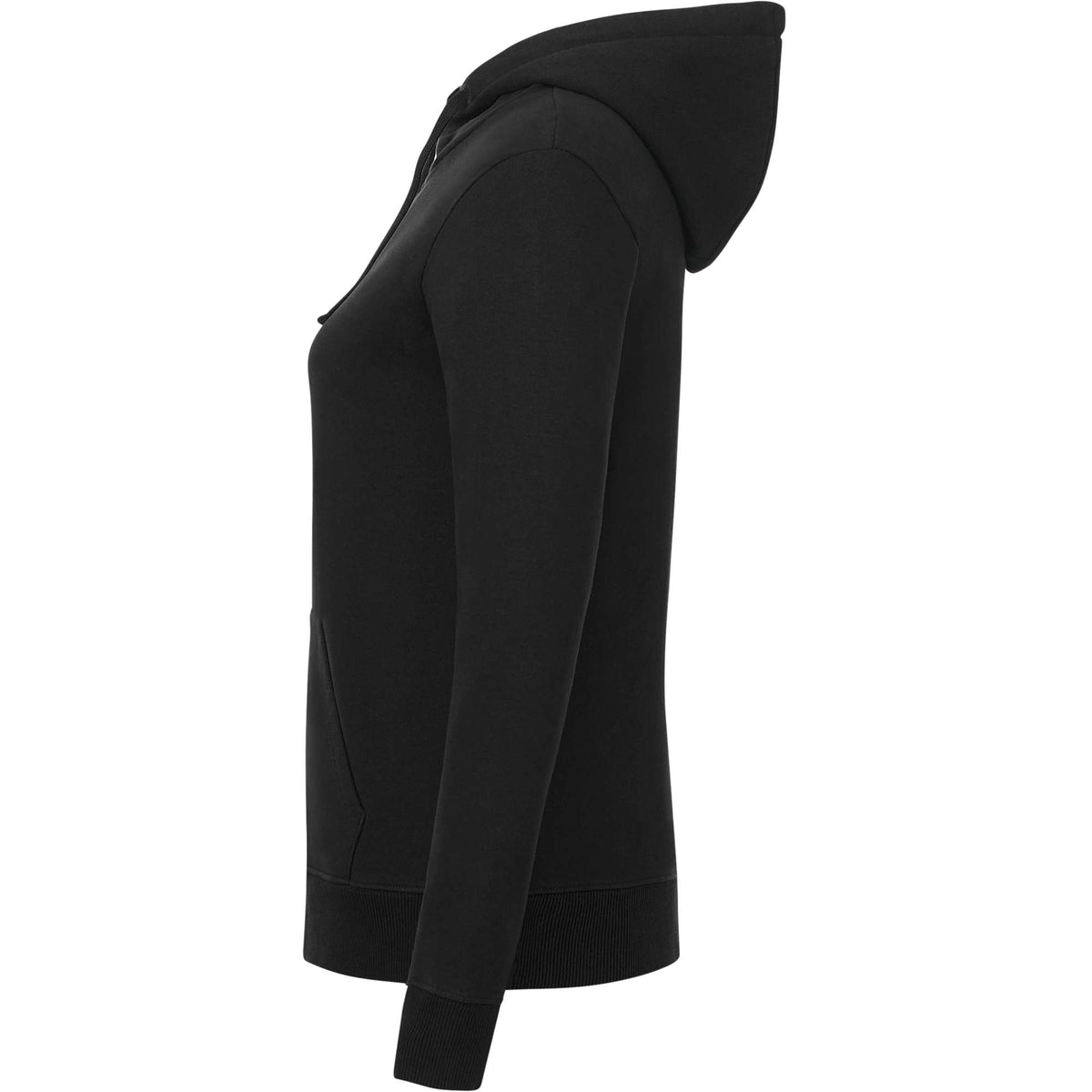 Tentree Organic Cotton Full Zip Hoodie for Women Transfer - ten Meteorite Black - Left Side