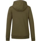 Tentree Organic Cotton Full Zip Hoodie for Women Transfer - ten Olive Night Green - Back