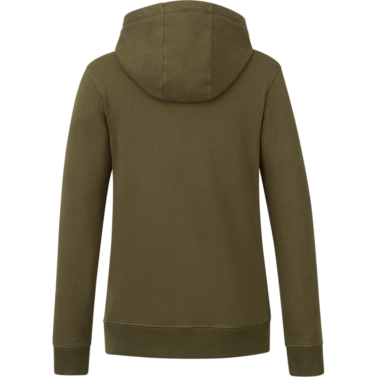 Tentree Organic Cotton Full Zip Hoodie for Women Transfer - ten Olive Night Green - Back