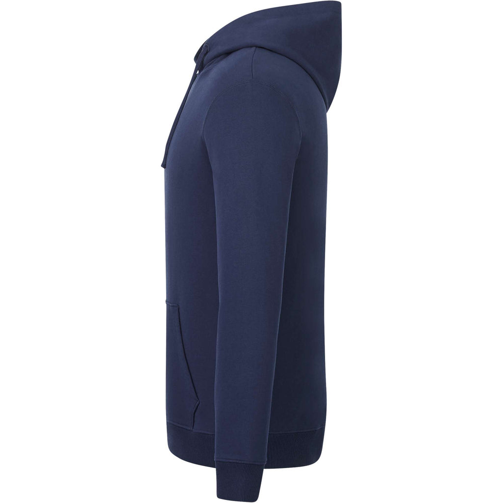 Tentree Organic Cotton Pullover Hoodie for Men Embroidery - ten Dress Blue - Left Side