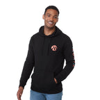 Tentree Organic Cotton Pullover Hoodie for Men Embroidery - ten Meteorite Black - Front On Model 2