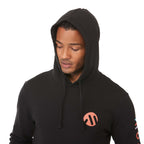 Tentree Organic Cotton Pullover Hoodie for Men Embroidery - ten Meteorite Black - Front On Model