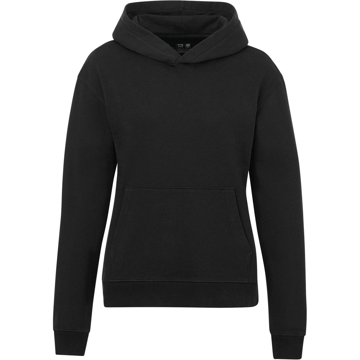 Tentree Organic Cotton Pullover Hoodie for Women Embroidery - ten Meteorite Black - Front