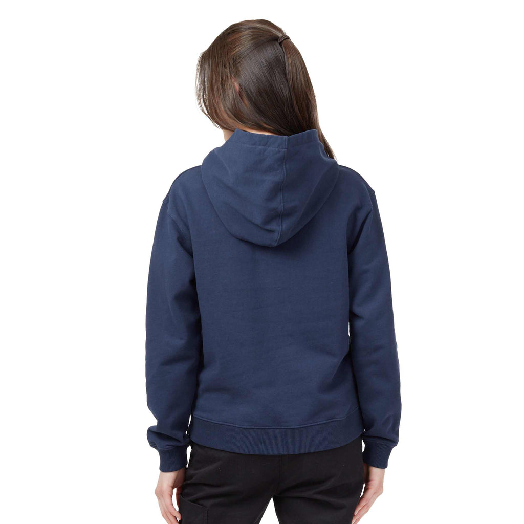 Tentree Organic Cotton Pullover Hoodie for Women Transfer - ten Dress Blue - On Model Back