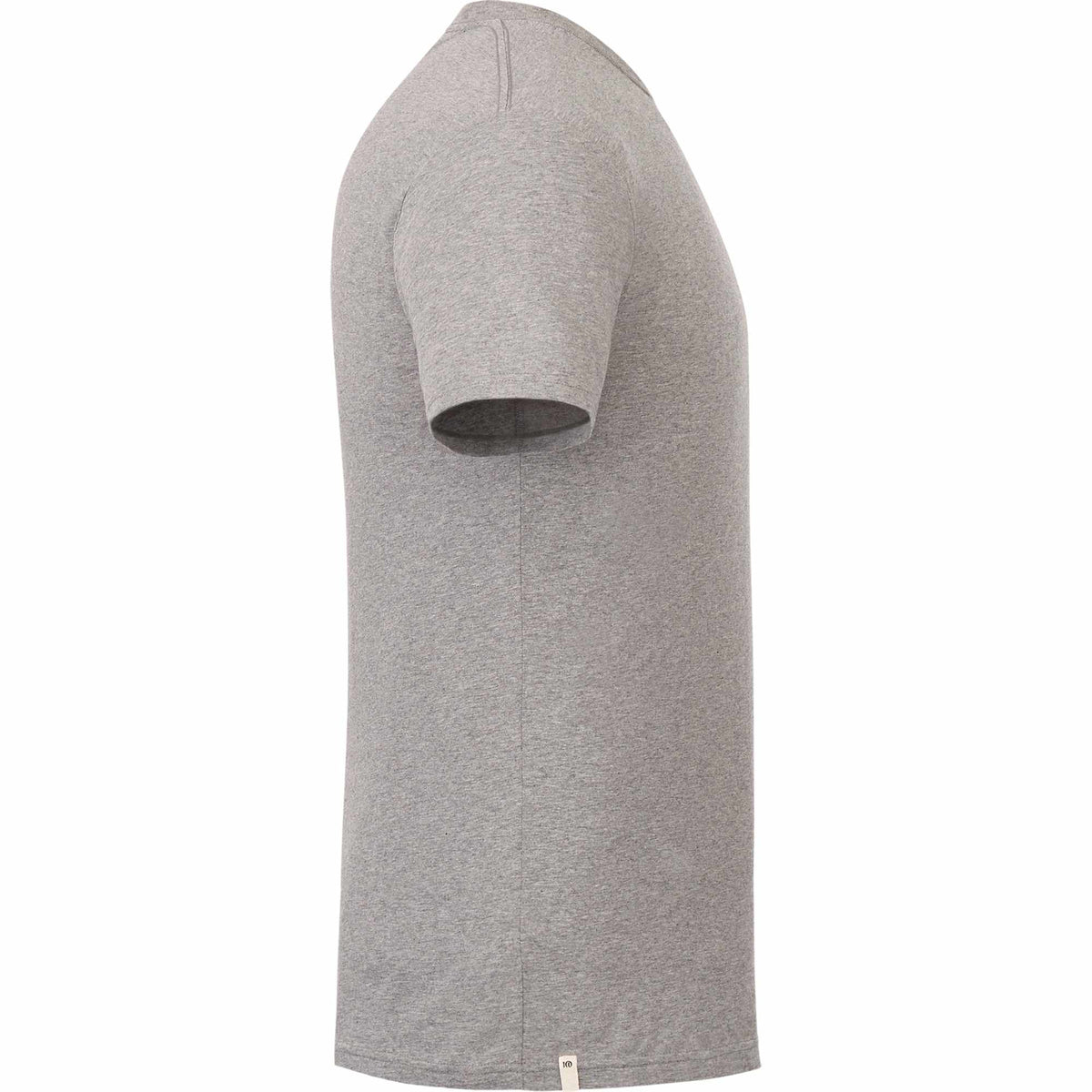 tentree Short Sleeve Tee in Fairtrade Organic Cotton for Men Embroidery - ten Heather Grey - Right Side
