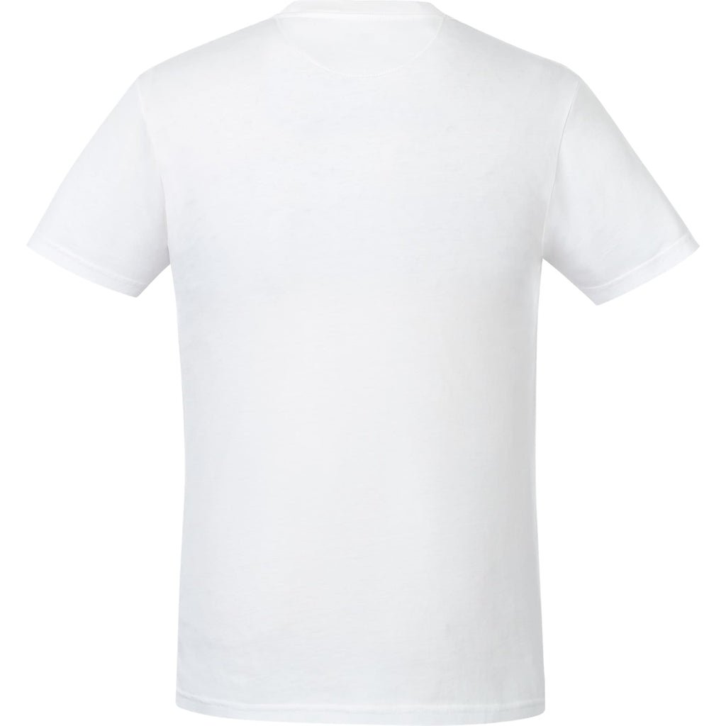tentree Short Sleeve Tee in Fairtrade Organic Cotton for Men Embroidery - ten White - Back