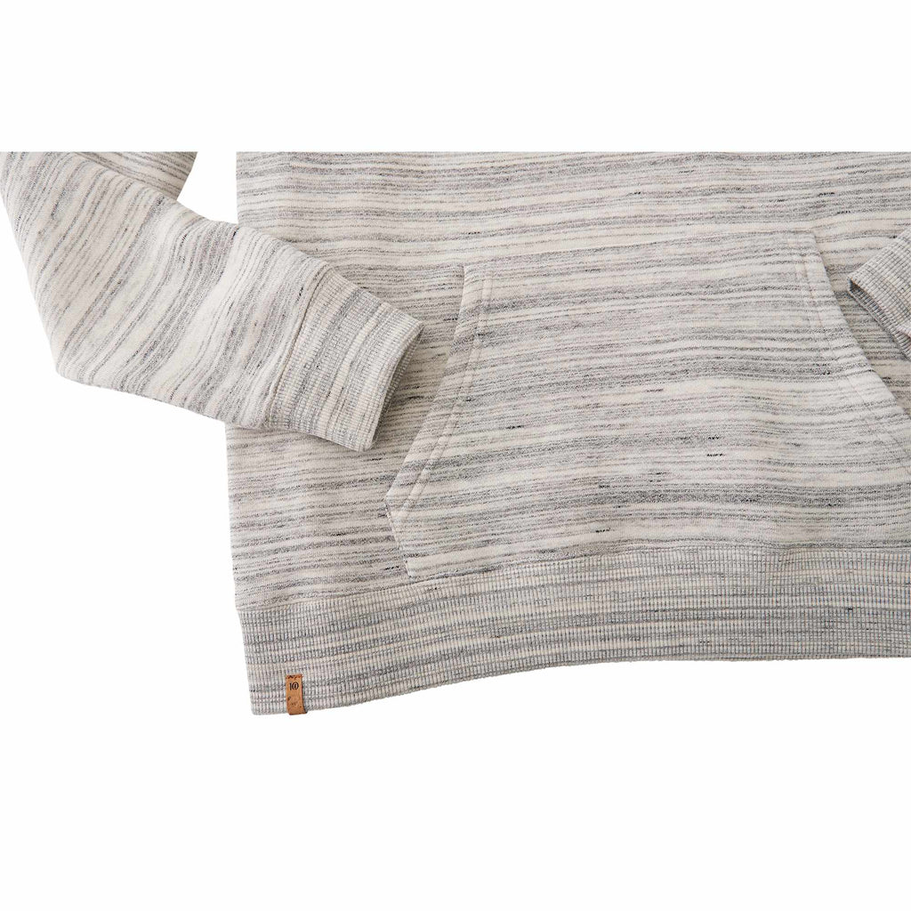 Tentree Space Dye Fleece Hoodie for Men Embroidery - ten Hi Rise Grey Space Dye - Detail 6