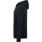 Tentree Space Dye Fleece Hoodie for Men Embroidery - ten Meteorite Black - Left Side