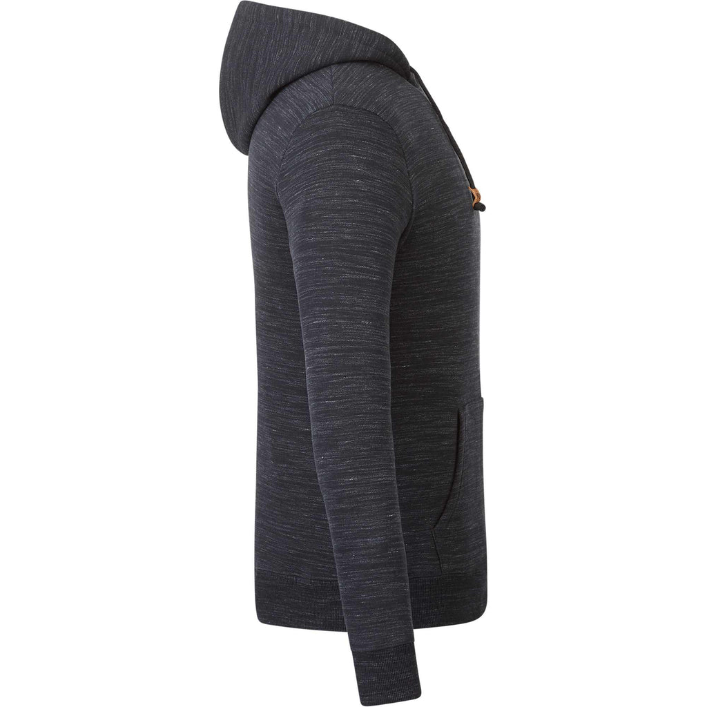 Tentree Space Dye Fleece Hoodie for Men Embroidery - ten Meteorite Black Space Dye - Right Side