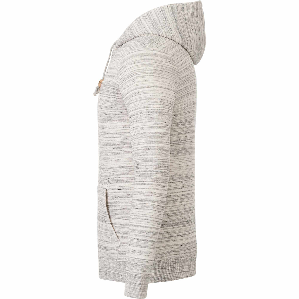Tentree Space Dye Fleece Hoodie for Men Transfer - ten Hi Rise Grey Space Dye - Left Side