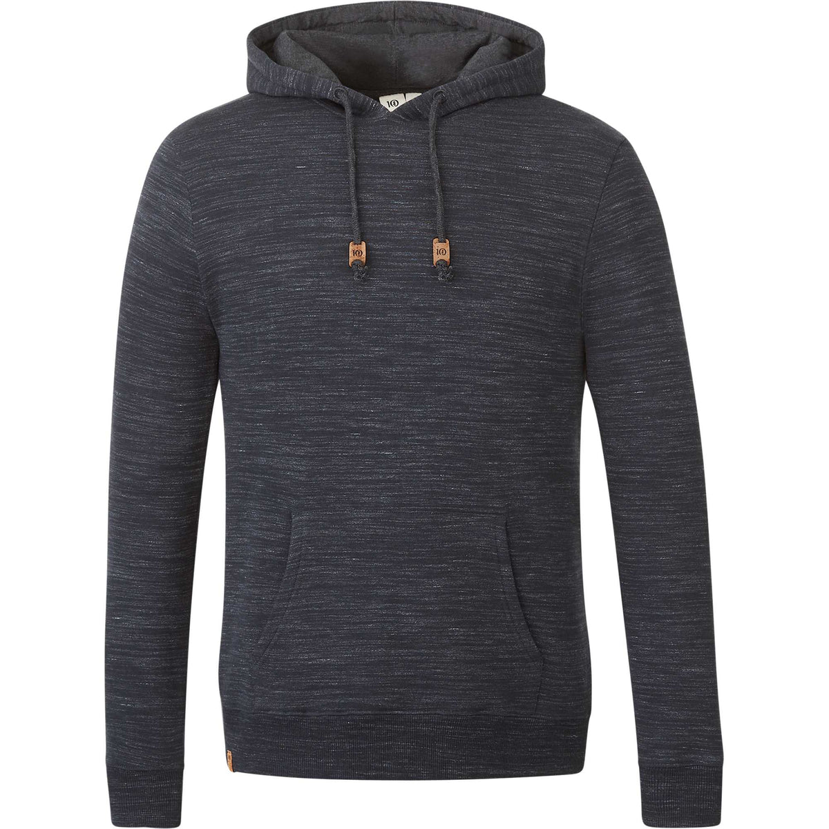 Tentree Space Dye Fleece Hoodie for Men Transfer - ten Meteorite Black Space Dye - Front