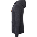 Tentree Space Dye Fleece Hoodie for Men Transfer - ten Meteorite Black Space Dye - Left Side