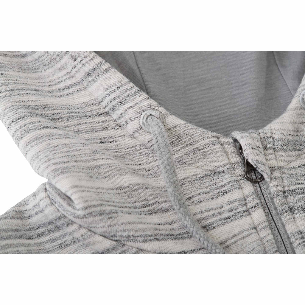 Tentree Space Dye Full Zip Fleece Hoodie for Women Transfer - ten Hi Rise Grey Space Dye - Detail 2