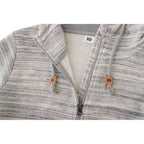 Tentree Space Dye Full Zip Fleece Hoodie for Women Transfer - ten Hi Rise Grey Space Dye - Detail 8