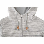 Tentree Space Dye Full Zip Fleece Hoodie for Women Transfer - ten Hi Rise Grey Space Dye - Detail