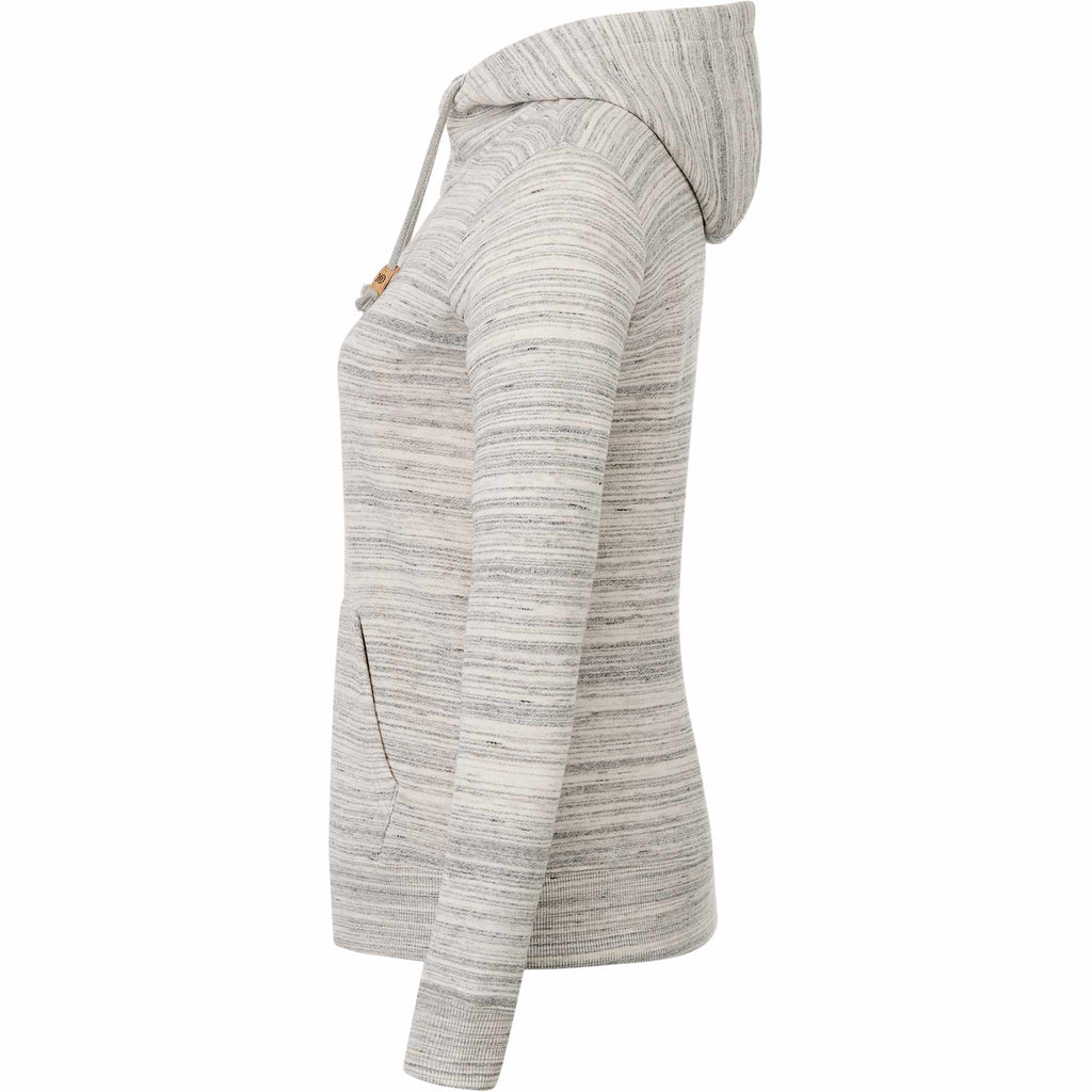 Tentree Space Dye Full Zip Fleece Hoodie for Women Transfer - ten Hi Rise Grey Space Dye - Left Side