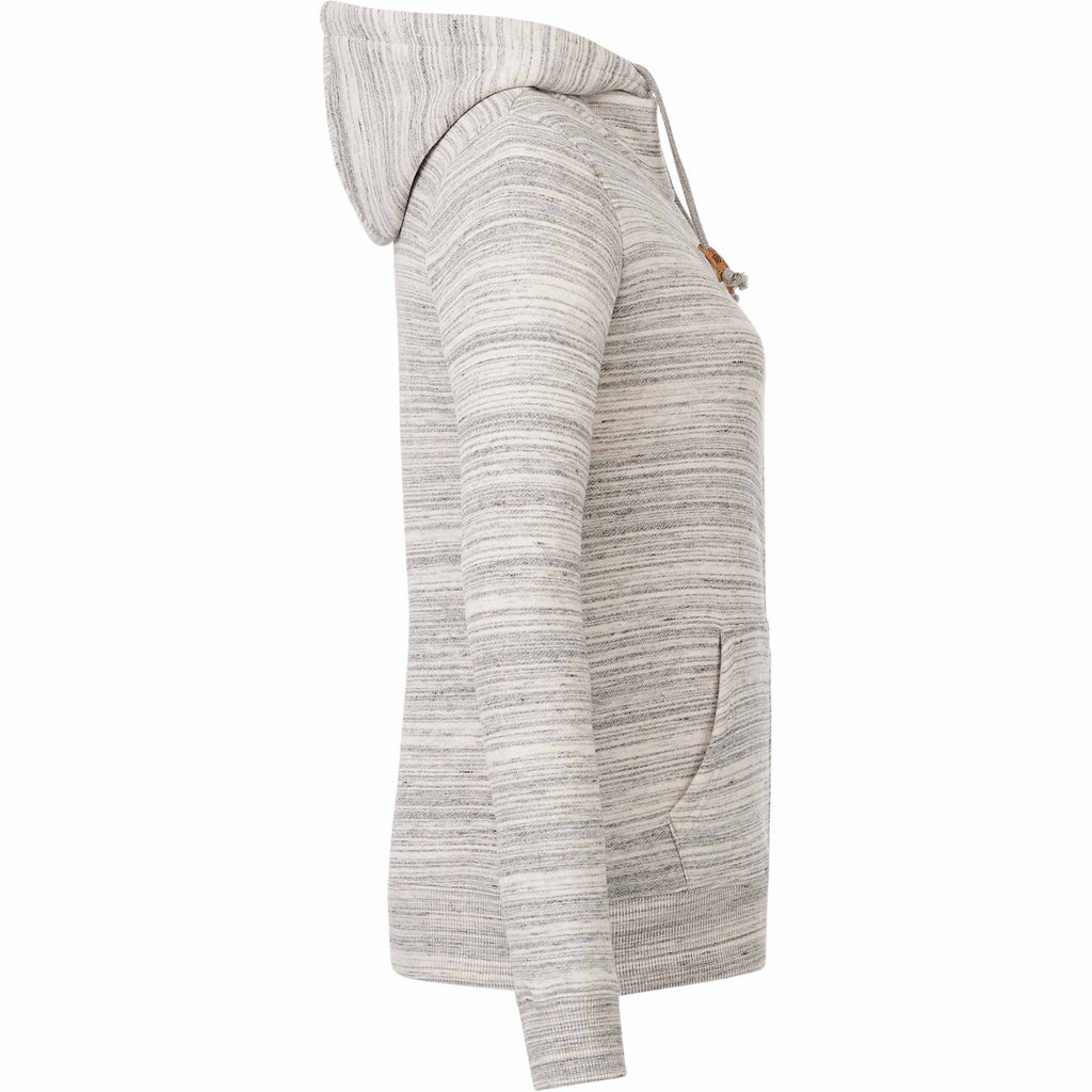 Tentree Space Dye Full Zip Fleece Hoodie for Women Transfer - ten Hi Rise Grey Space Dye - Right Side