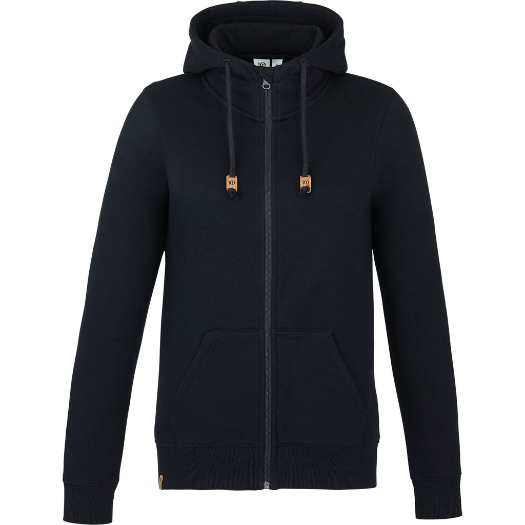 Tentree Space Dye Full Zip Fleece Hoodie for Women Transfer - ten Meteorite Black - Front