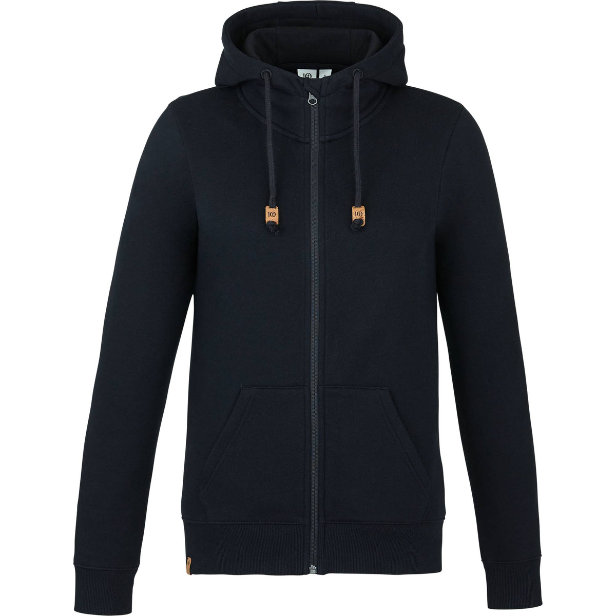 Tentree Space Dye Full Zip Fleece Hoodie for Women Transfer - ten Meteorite Black - Front