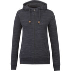 Tentree Space Dye Full Zip Fleece Hoodie for Women Transfer - ten Meteorite Black Space Dye - Front