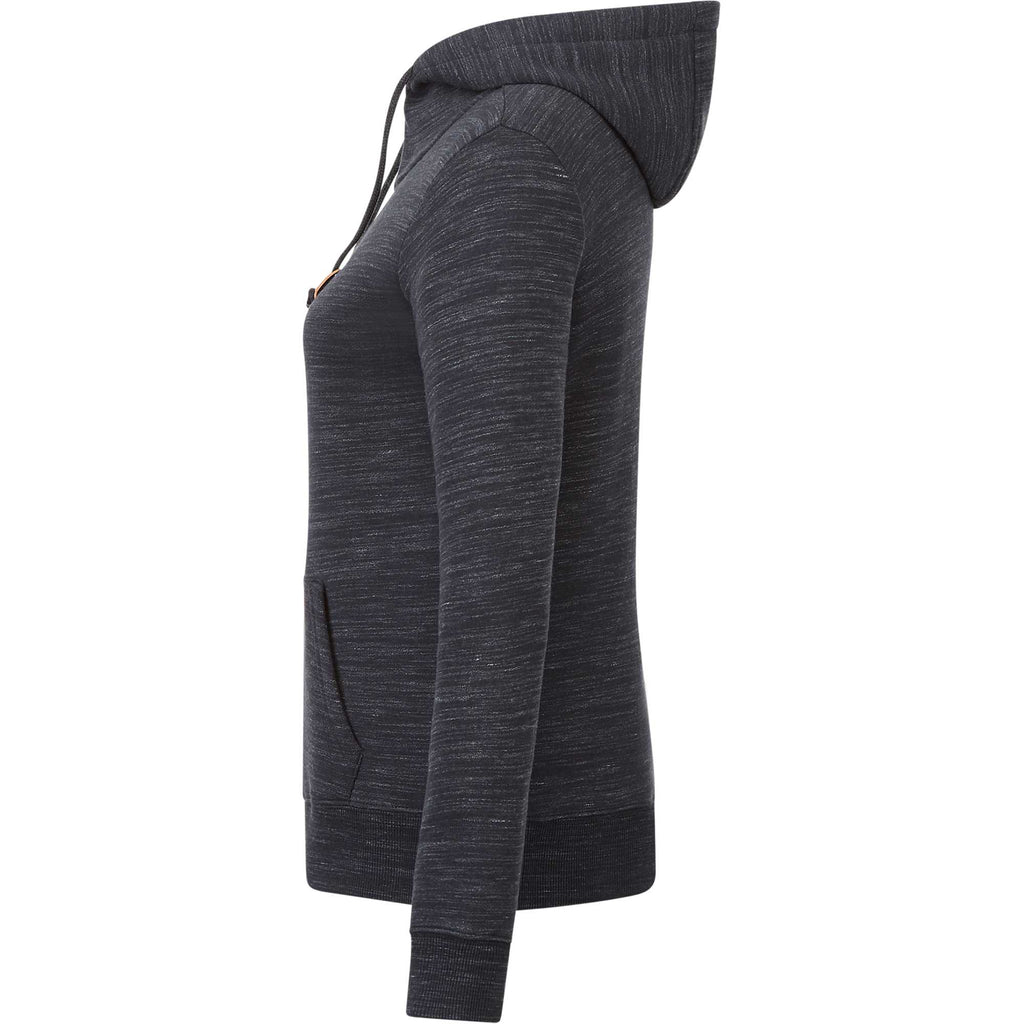 Tentree Space Dye Full Zip Fleece Hoodie for Women Transfer - ten Meteorite Black Space Dye - Left Side