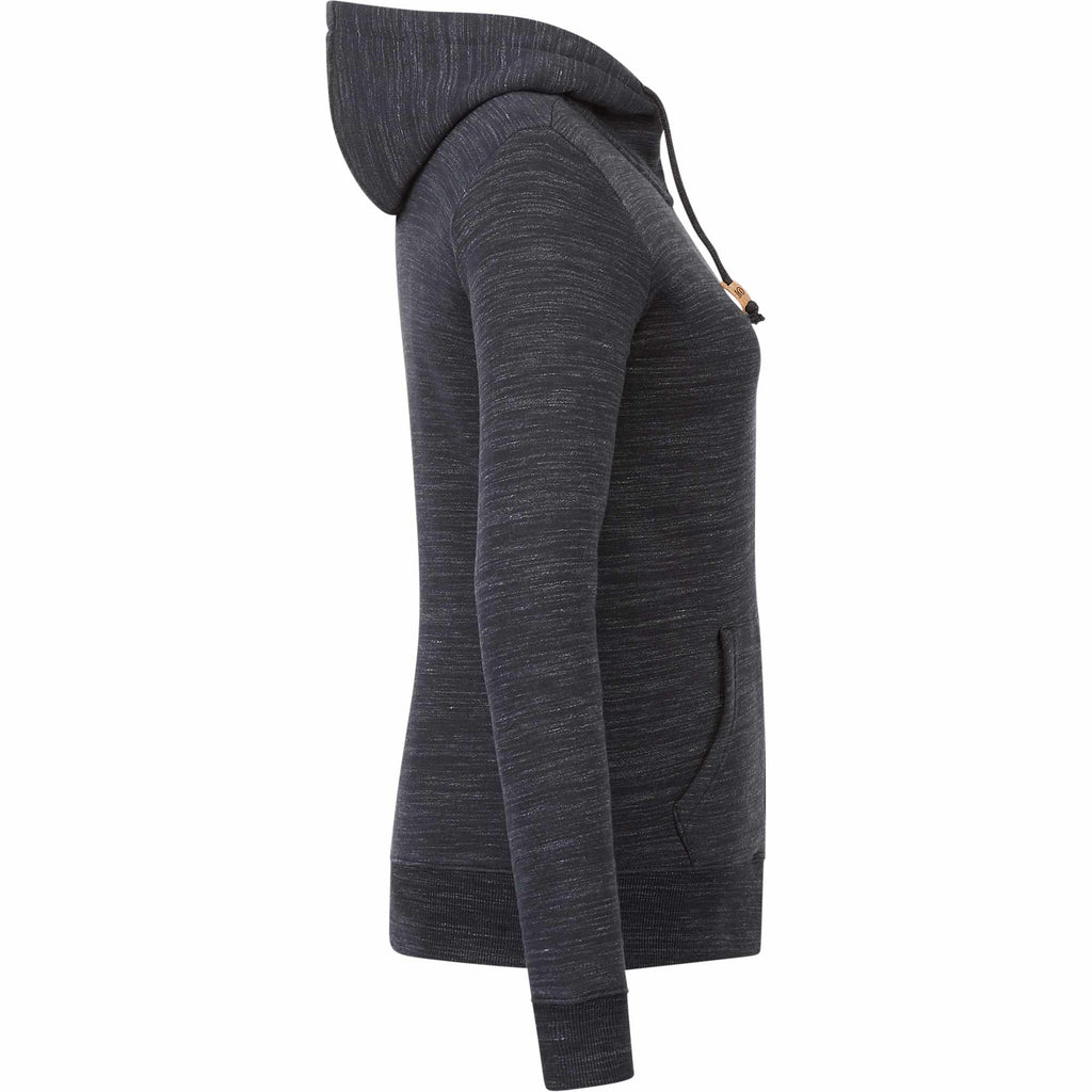 Tentree Space Dye Full Zip Fleece Hoodie for Women Transfer - ten Meteorite Black Space Dye - Right Side