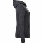 Tentree Space Dye Full Zip Fleece Hoodie for Women Transfer - ten Meteorite Black Space Dye - Right Side