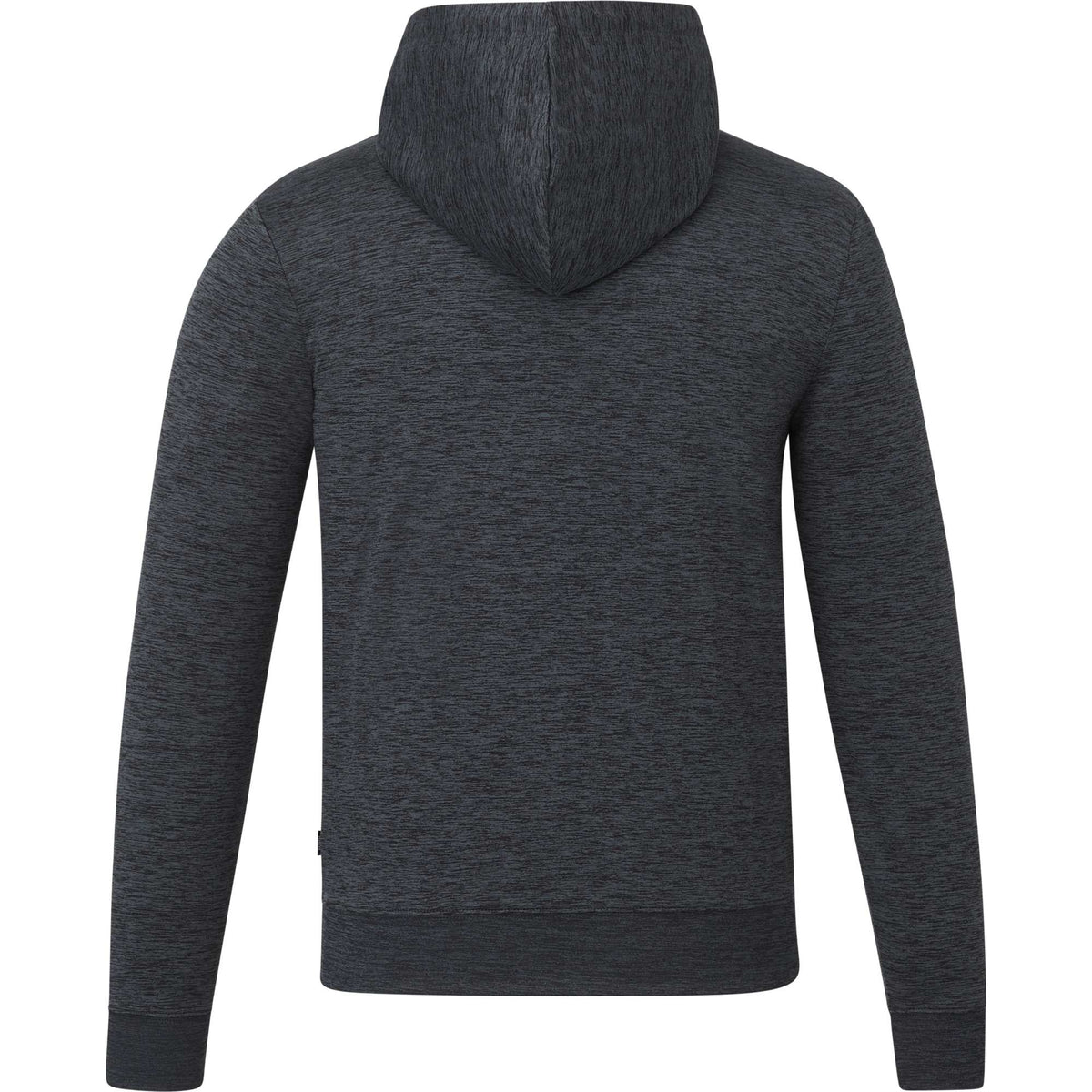 Tentree Stretch Knit Full Zip Hoodie for Men Embroidery - ten Granite Grey Space Dye - Back