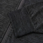 Tentree Stretch Knit Full Zip Hoodie for Men Embroidery - ten Granite Grey Space Dye - Detail Cuff