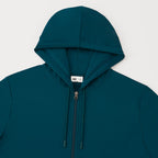 Tentree Stretch Knit Full Zip Hoodie for Men Embroidery - ten Reflecting Pond - Detail Hood