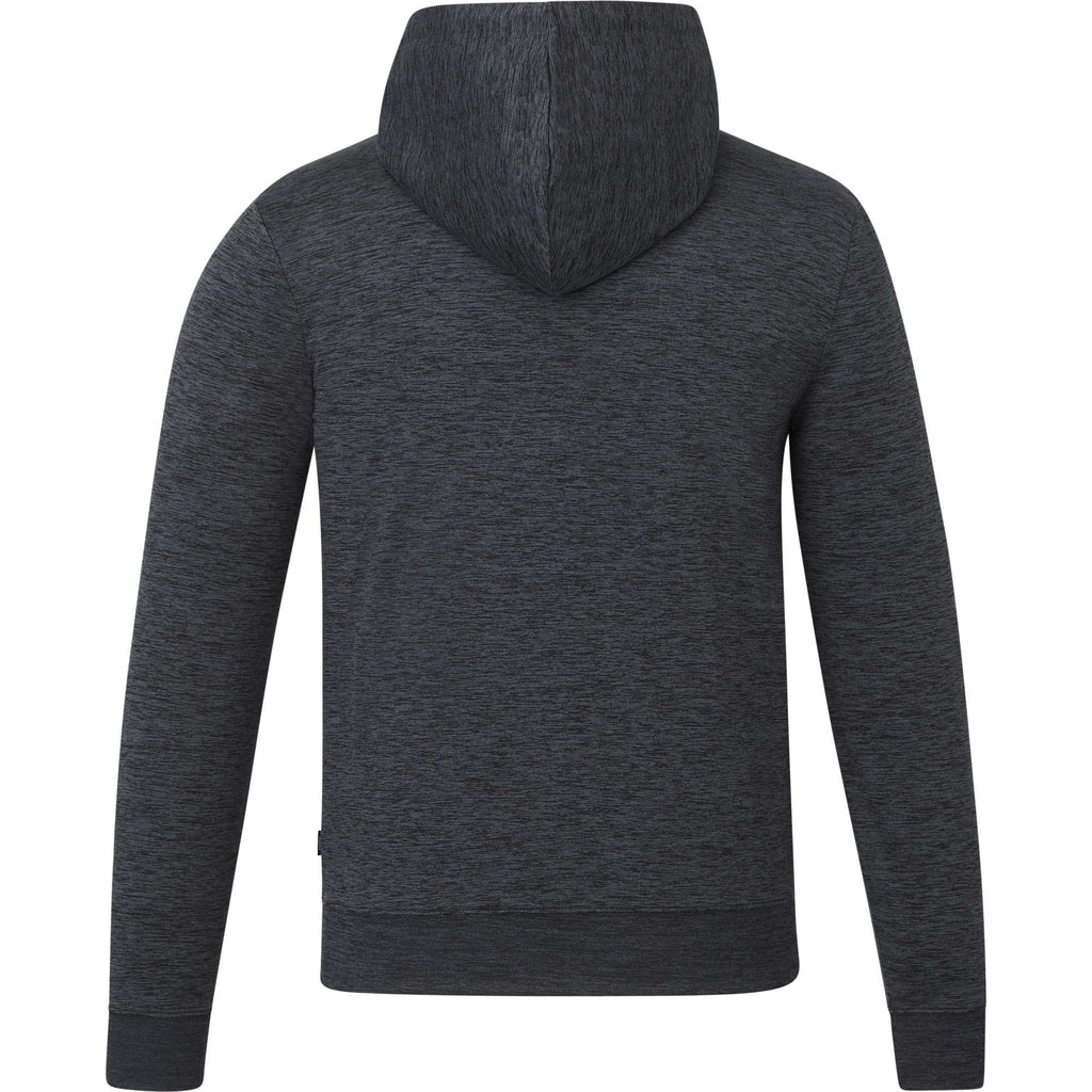 Tentree Stretch Knit Full Zip Hoodie for Men Transfer - ten Granite Grey Space Dye - Back