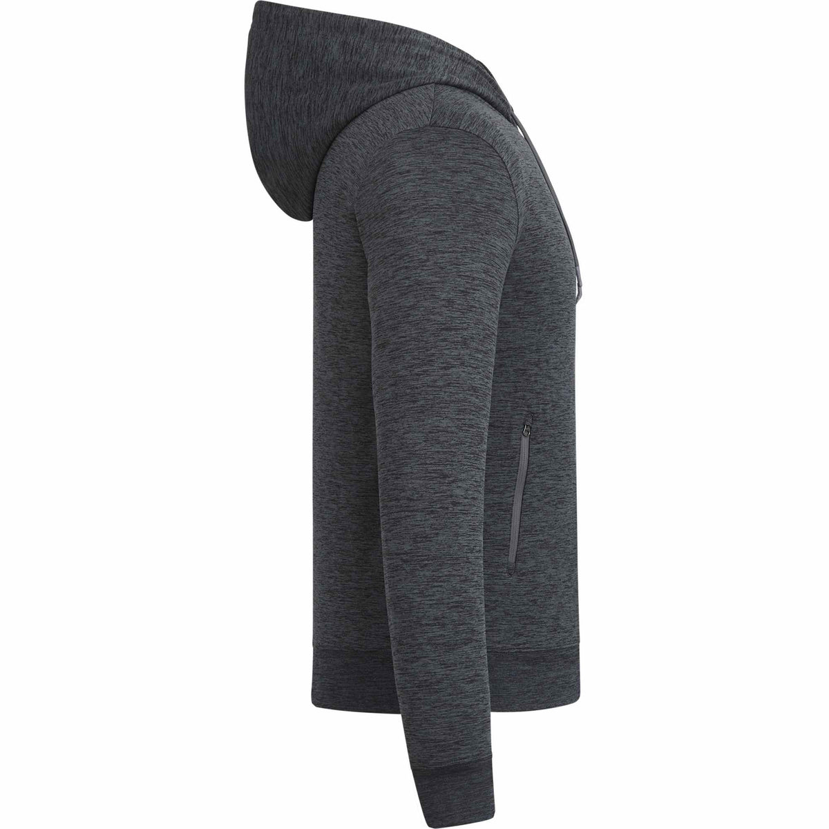 Tentree Stretch Knit Full Zip Hoodie for Men Transfer - ten Granite Grey Space Dye - Right Side