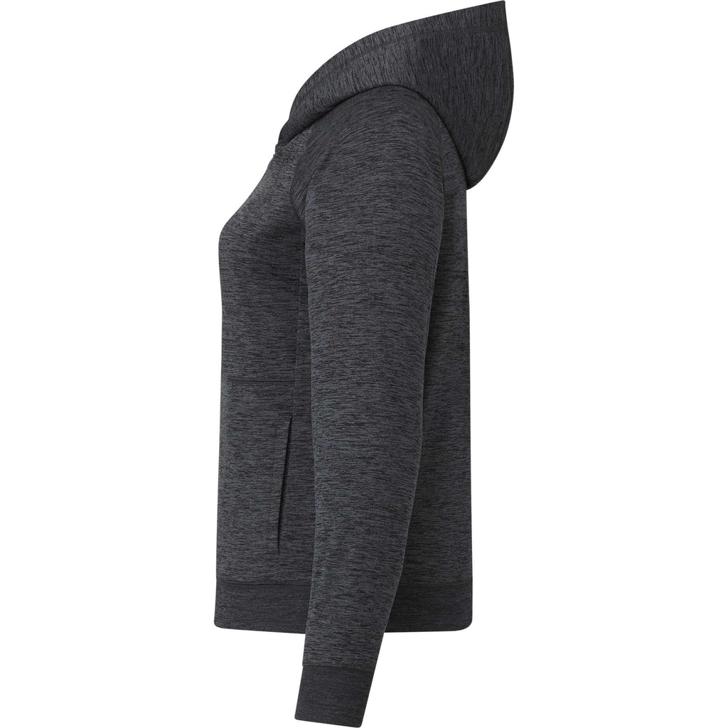 Tentree Stretch Knit Quarter Zip Hoodie for Women Transfer - ten Granite Grey Space Dye - Left Side