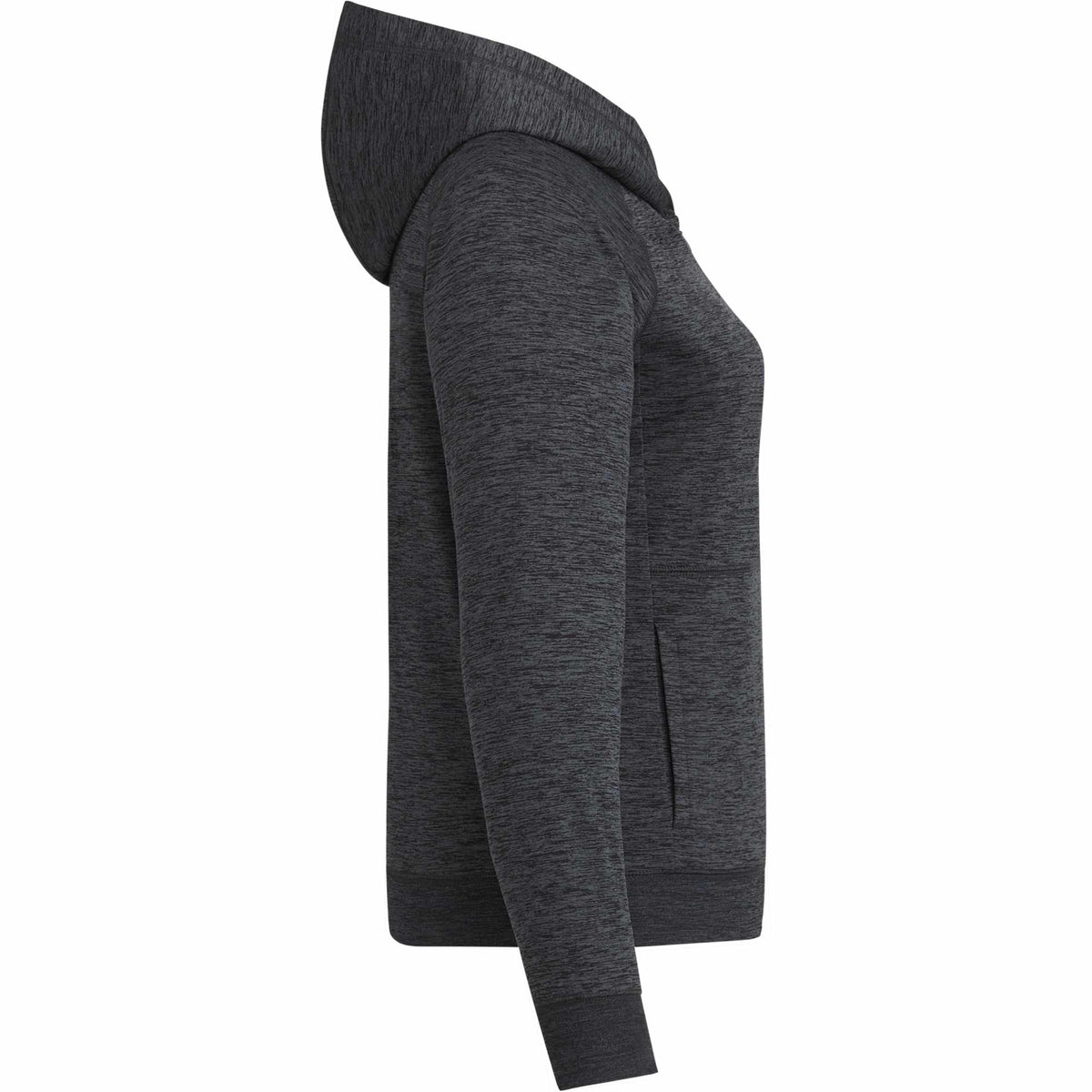 Tentree Stretch Knit Quarter Zip Hoodie for Women Transfer - ten Granite Grey Space Dye - Right Side