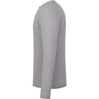 tentree TreeBlend Henley with Long Sleeves for Men Embroidery - ten Hi Rise Grey Heather - Left Side