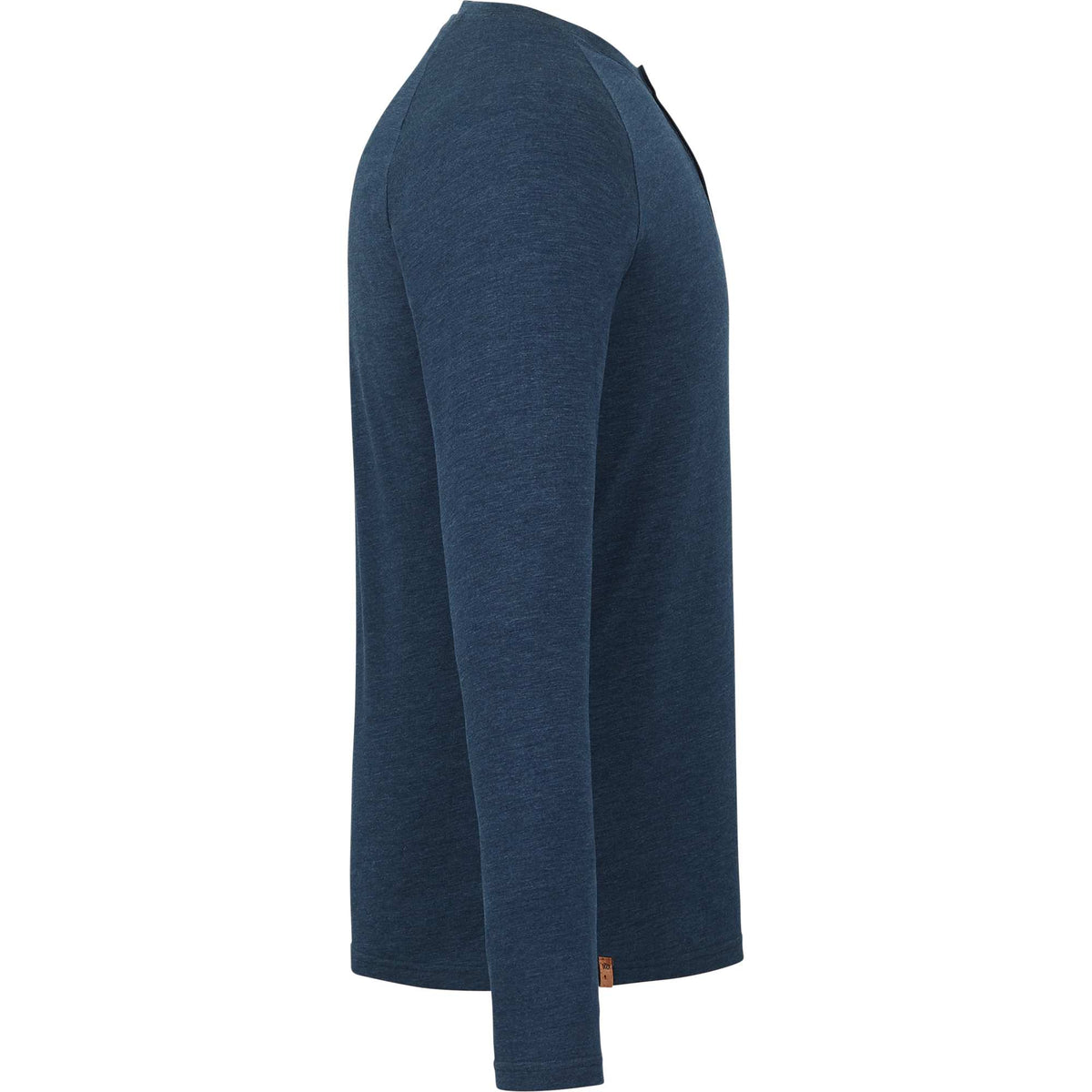 tentree TreeBlend Henley with Long Sleeves for Men Embroidery - ten Moonlit Ocean Heather - Right Side