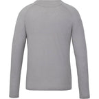 tentree TreeBlend Henley with Long Sleeves for Men Transfer - ten Hi Rise Grey Heather - Back