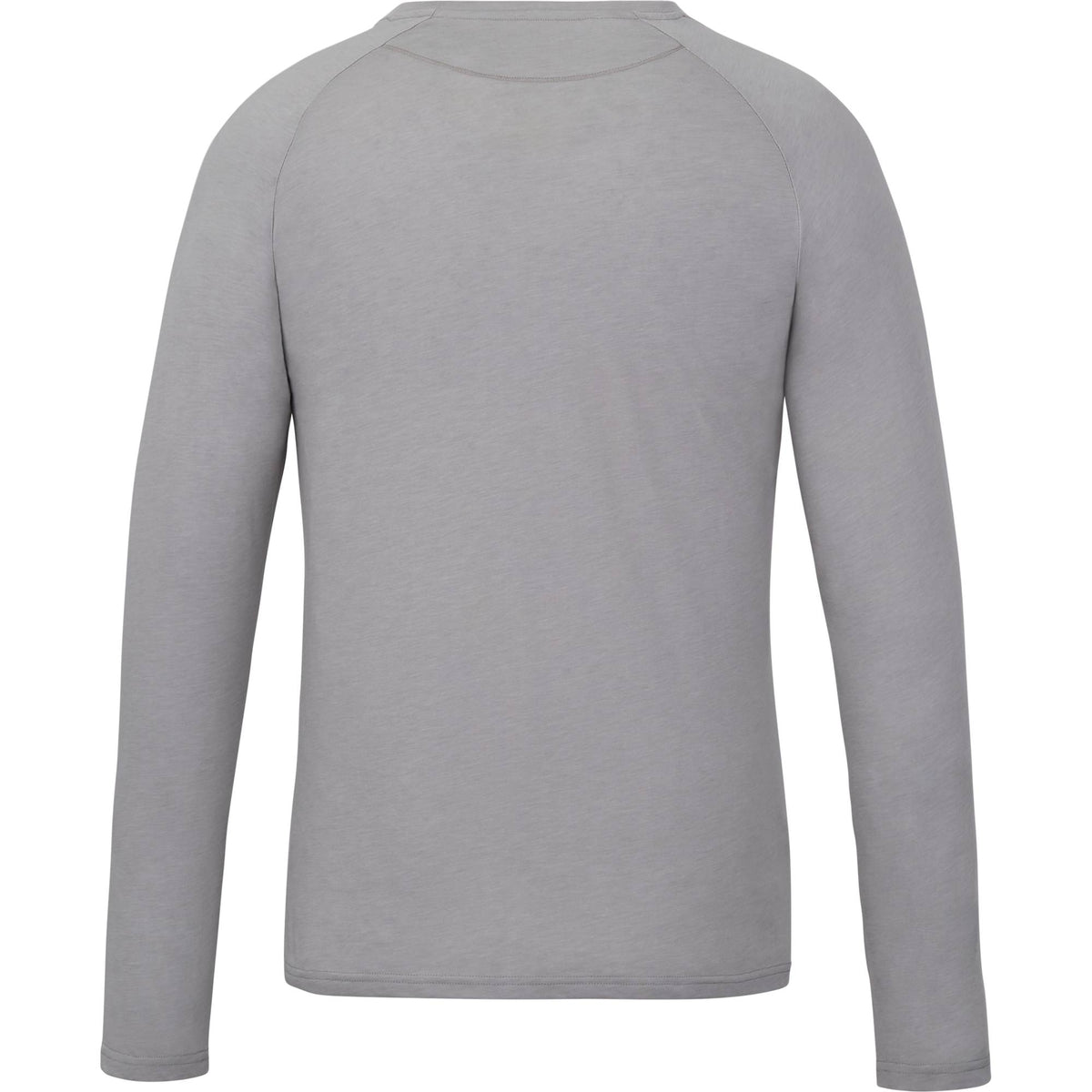 tentree TreeBlend Henley with Long Sleeves for Men Transfer - ten Hi Rise Grey Heather - Back