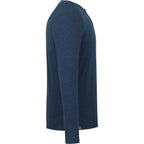 tentree TreeBlend Henley with Long Sleeves for Men Transfer - ten Moonlit Ocean Heather - Right Side
