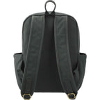 Terra Thread Earth Backpack in Fairtrade Organic Cotton, 15 Inch Embroidery - Charcoal - Back