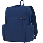 Terra Thread Earth Backpack in Fairtrade Organic Cotton, 15 Inch Embroidery - Navy - Left Angle