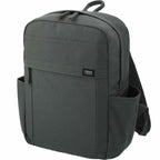 Terra Thread Earth Backpack in Fairtrade Organic Cotton, 15 Inch Transfer - Charcoal - Left Angle 2