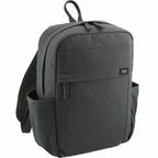 Terra Thread Earth Backpack in Fairtrade Organic Cotton, 15 Inch Transfer - Charcoal - Right Angle 2