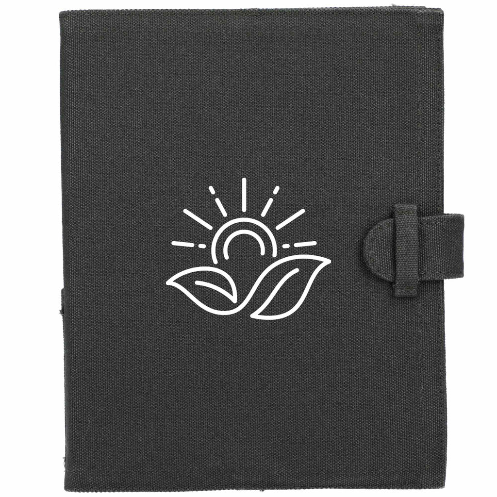 Terra Thread Organic Cotton Canvas Notebook Transfer - Charcoal - Front