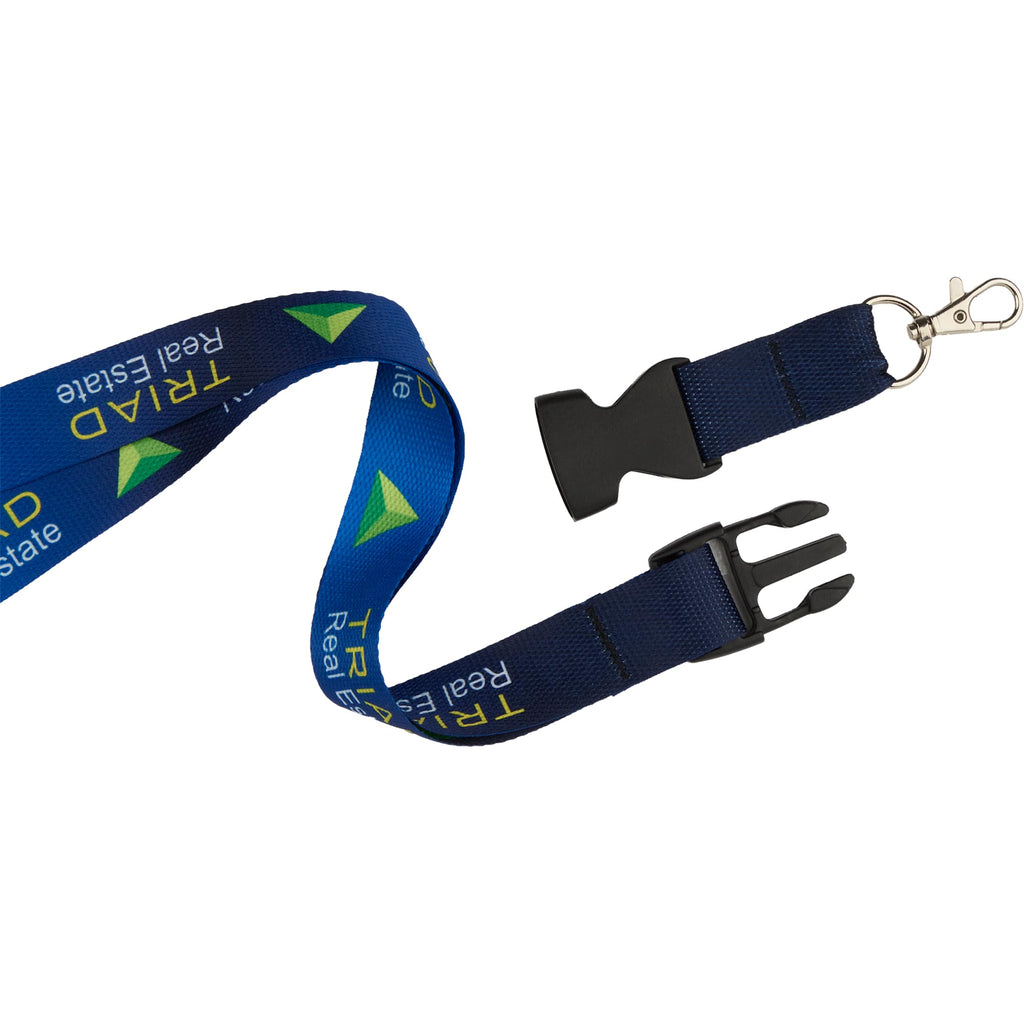Textured Lanyard with Detachable Clip and D-Ring, 1 Inch Wide Sublimation - Sublimation - Detail 2